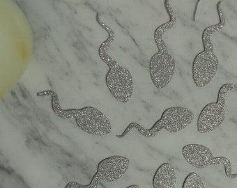 Glitter Silver Sperm Confetti