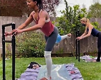 42" x 48" FREE SHIPPING! Orders of 1-4 LexiBarre STANDARD 4' Portable Travel Ballet/Stretch Barre in colors with a rubber mallet