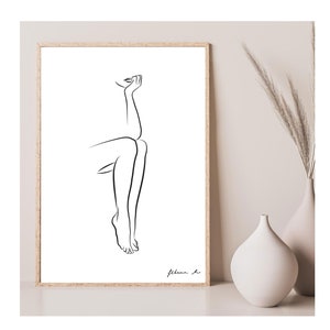 Woman Silhouette Nude Woman Line Art Female Nudity Woman - Etsy