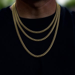 Cuban Link Chain Men • Gold • 6MM • Mens Chain Necklace