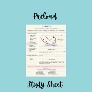 Preload Study Sheet