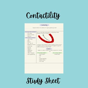 Contractility Study Sheet