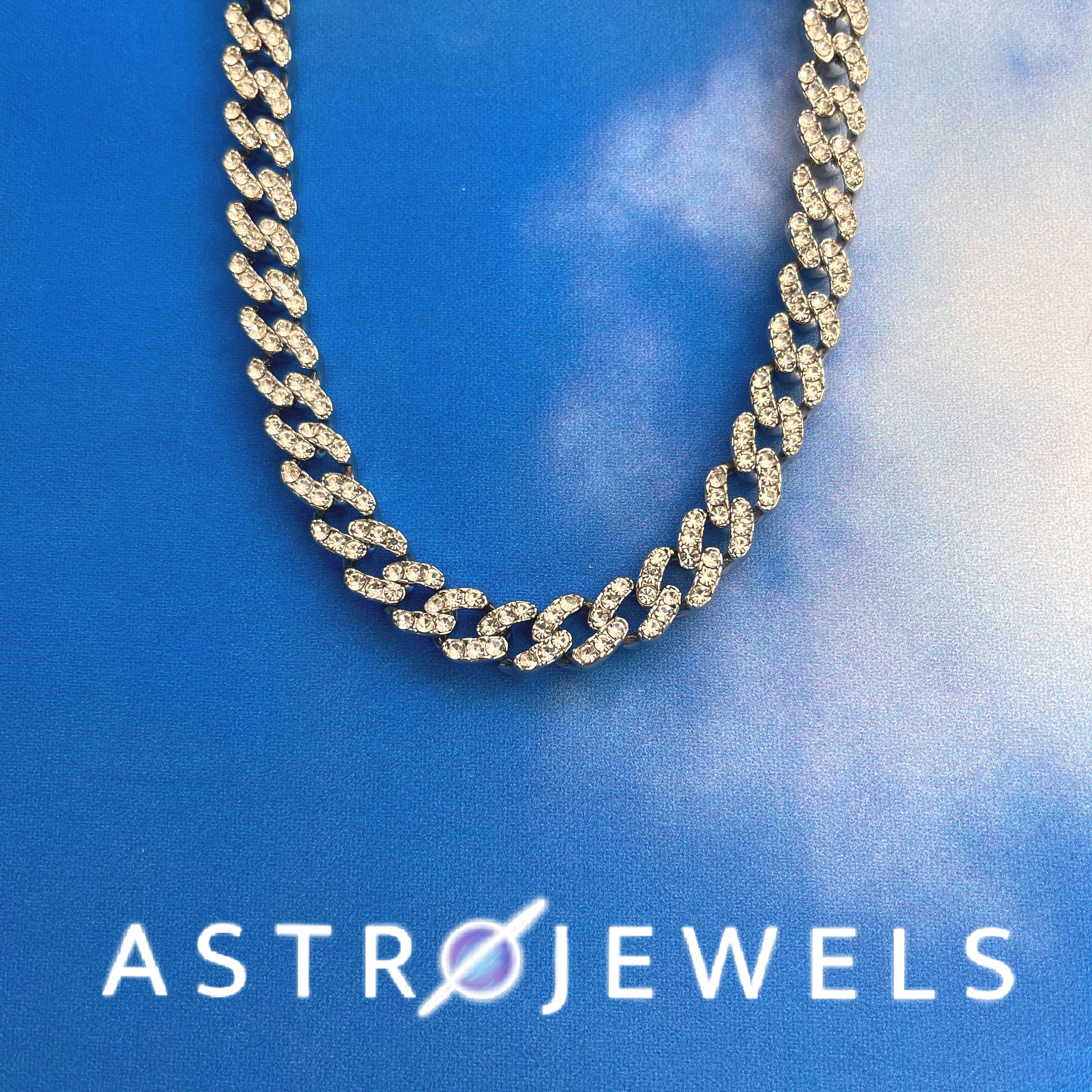 Iced Out Chain 8mm 16inch Cuban Link 