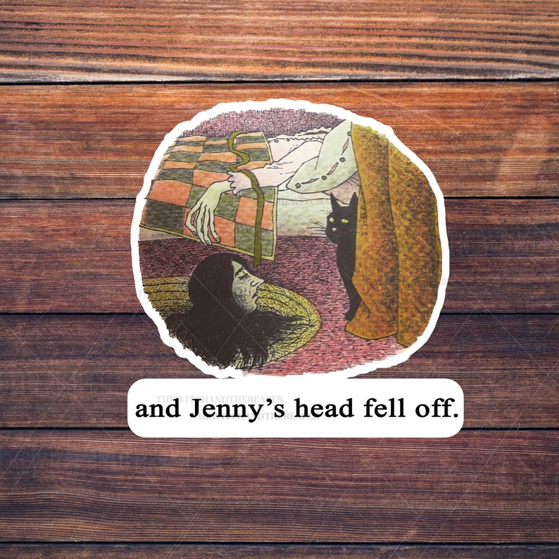 In a Dark Dark Room Jenny Sticker the Green Ribbon Sticker Etsy