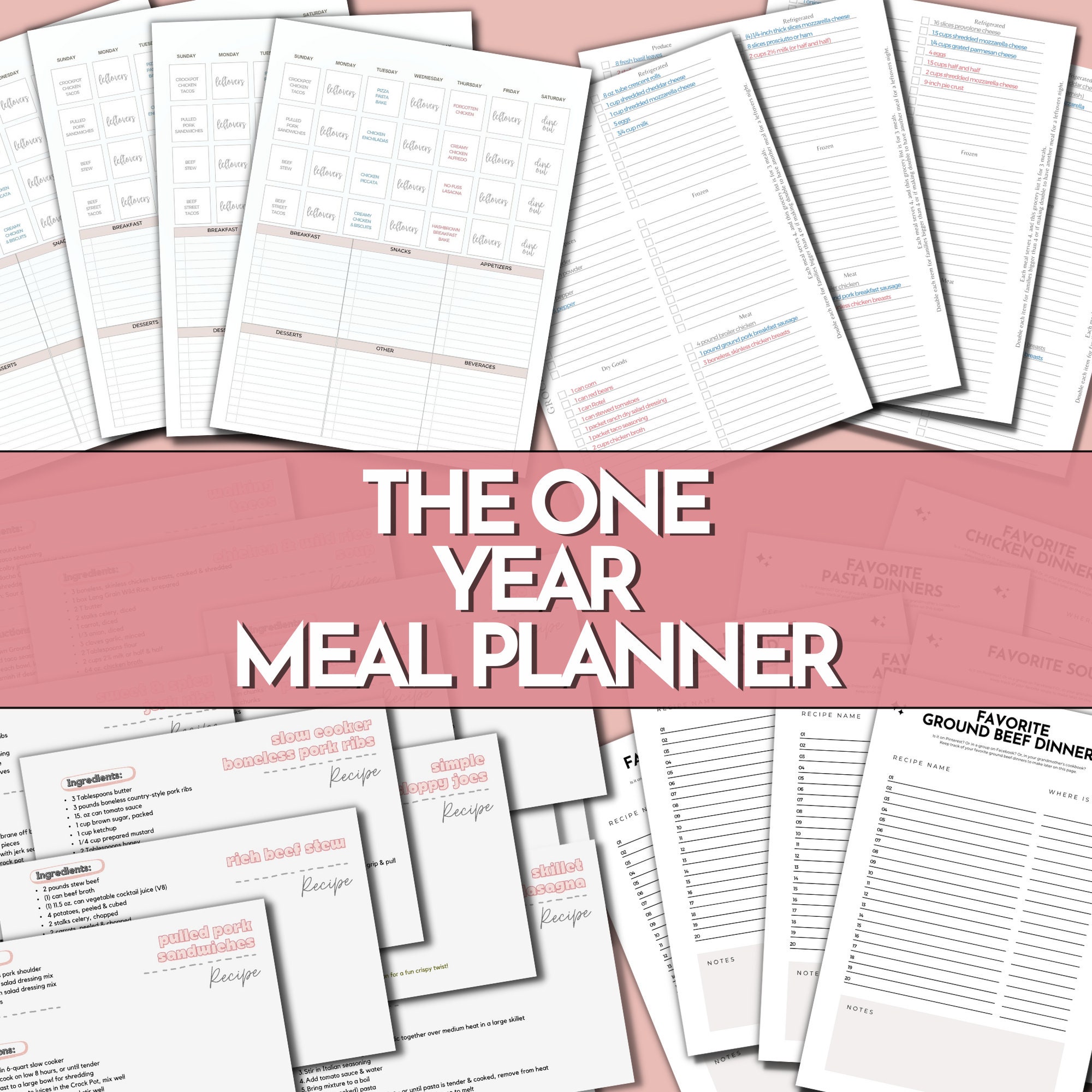 Meal Planner Printable | Weekly Meal Planner Digital Download | the ...