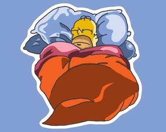 Homer In Bed Etsy Homer In Bed Etsy