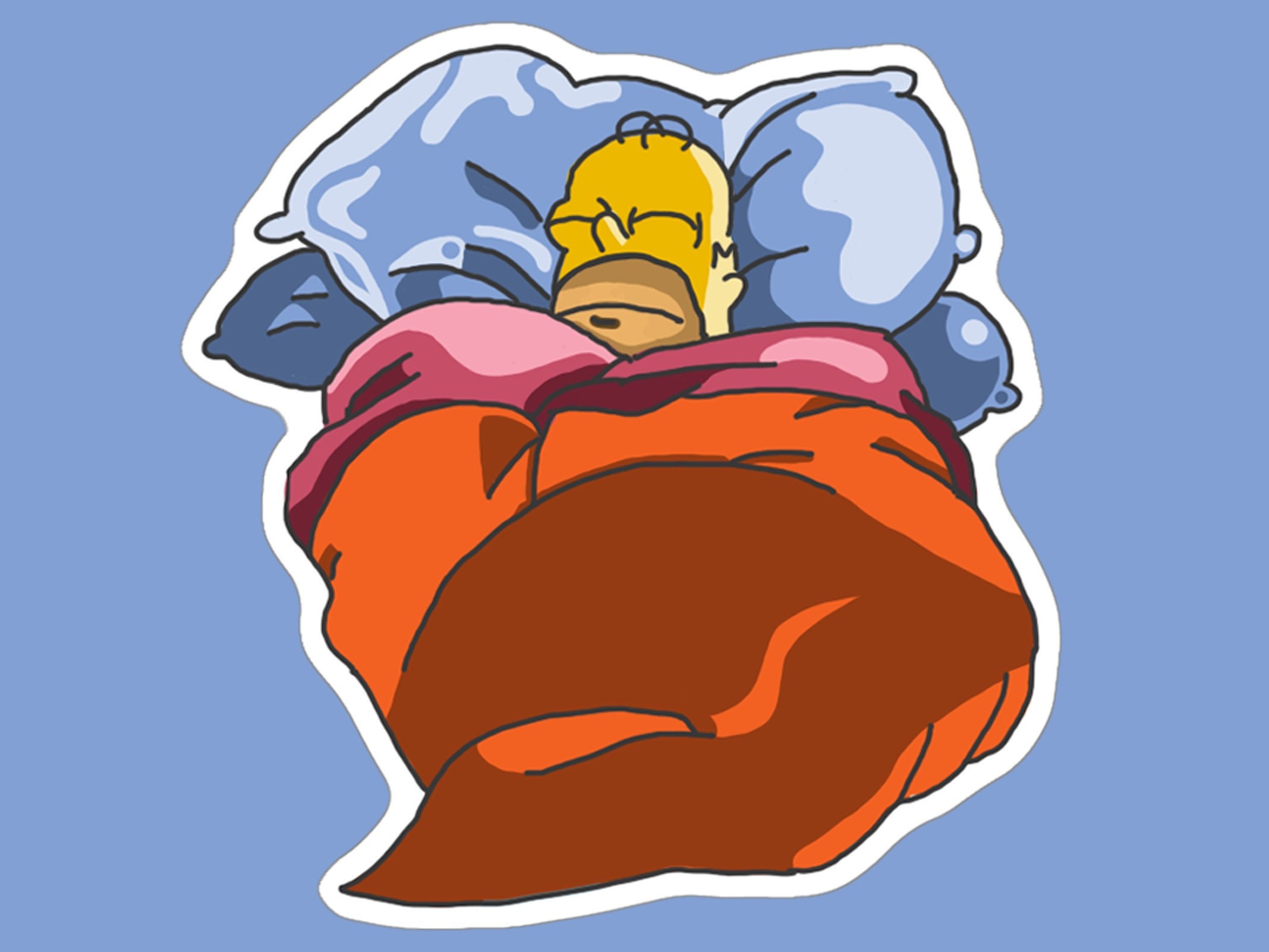 Homer Simpson Big Toasty Cinnamon Bun The Simpsons Sticker Etsy