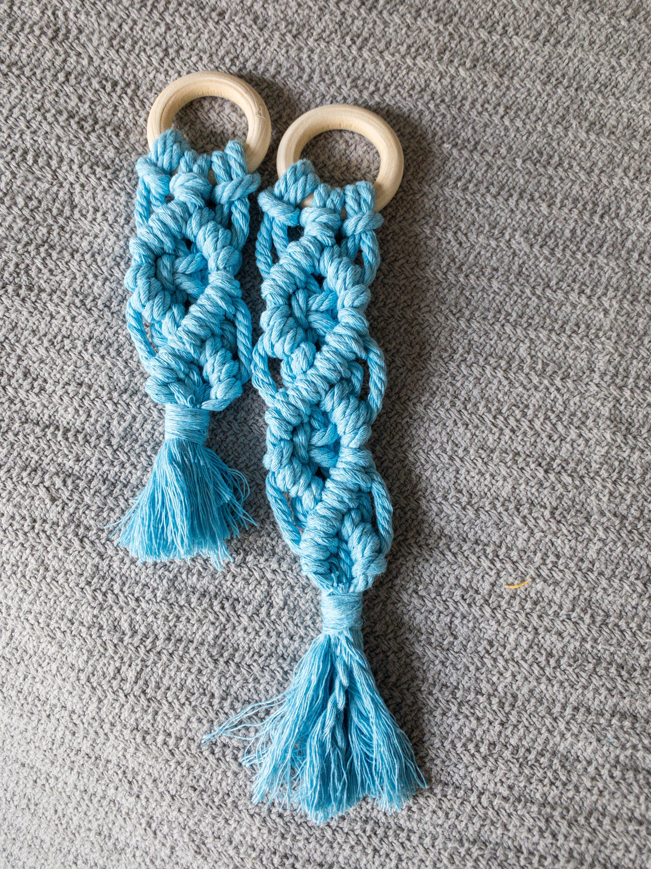 Macrame Key Chain Handmade Made in Washington BOHO Keychain Etsy