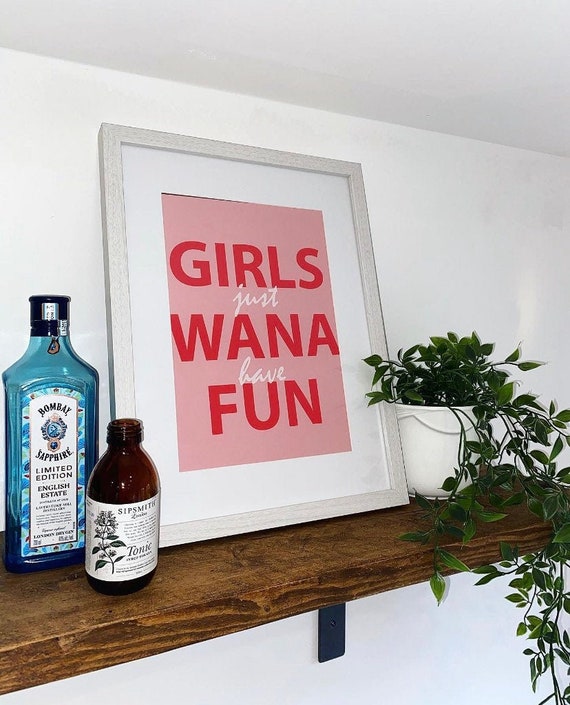GIRLS JUST Wana Have FUN House Print Graphic Bright Print Etsy