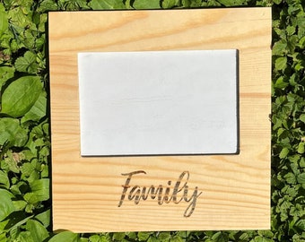 Family Wood Burn Picture Frame. Wood Burned Picture Frame. Christmas Gift For Women. Rustic Photo Frame. 4x6 Wood Frame. Wood Wedding Frame.