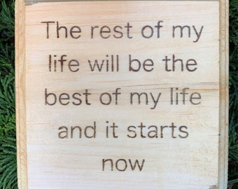 Positive Affirmation. Wood Burned Sign. Small Wood Sign. Square Wood Sign. Positive Sign. Positive Wood Quotes. Wood Burned Lettering.