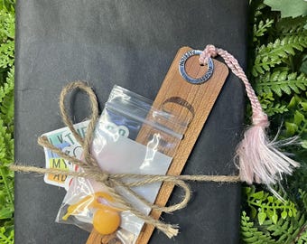 Mystery Book Bundle. Bookish Gift. Woodburn Bookmark and Book Bundle. Gift For Readers. Mystery Gift. Blind Date With A Book. Book Gift.