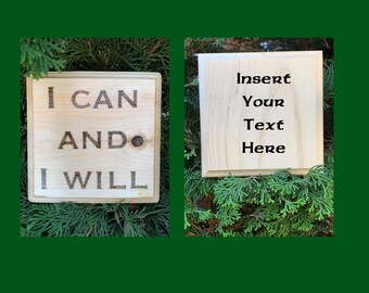 Custom Small Wood Burn Sign. Small Wood Sign. Square Wood Sign. Personalized Wood Sign. Square Wood Wall Art. Woodburned Name Signs.