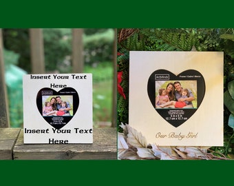 Custom Wood Burn Heart 5 x 5 Frame. Wood Burn Picture Frame. Personalized Picture Frame. Heart Frame Picture. Custom Gradutation Gift Frame.