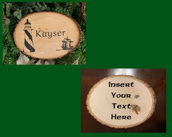 Woodburned Sign. Round Wood Sign. Custom Sign. Wooden Name Sign. Rustic Wall Decor. Woodburning Art. Wood Wall Art. Wood Signs.