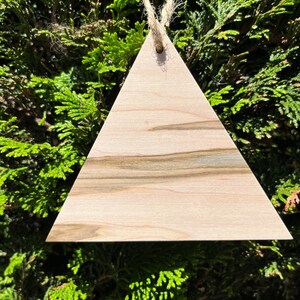 Custom Wood Ornaments: Triangle Design by LeeMo Designs