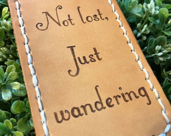 Leather Luggage Tag. Travel Luggage Tag. Burned Leather Tag. Adventure Luggage Tag. Luggage Tag For Women. Positive Luggage Tag.