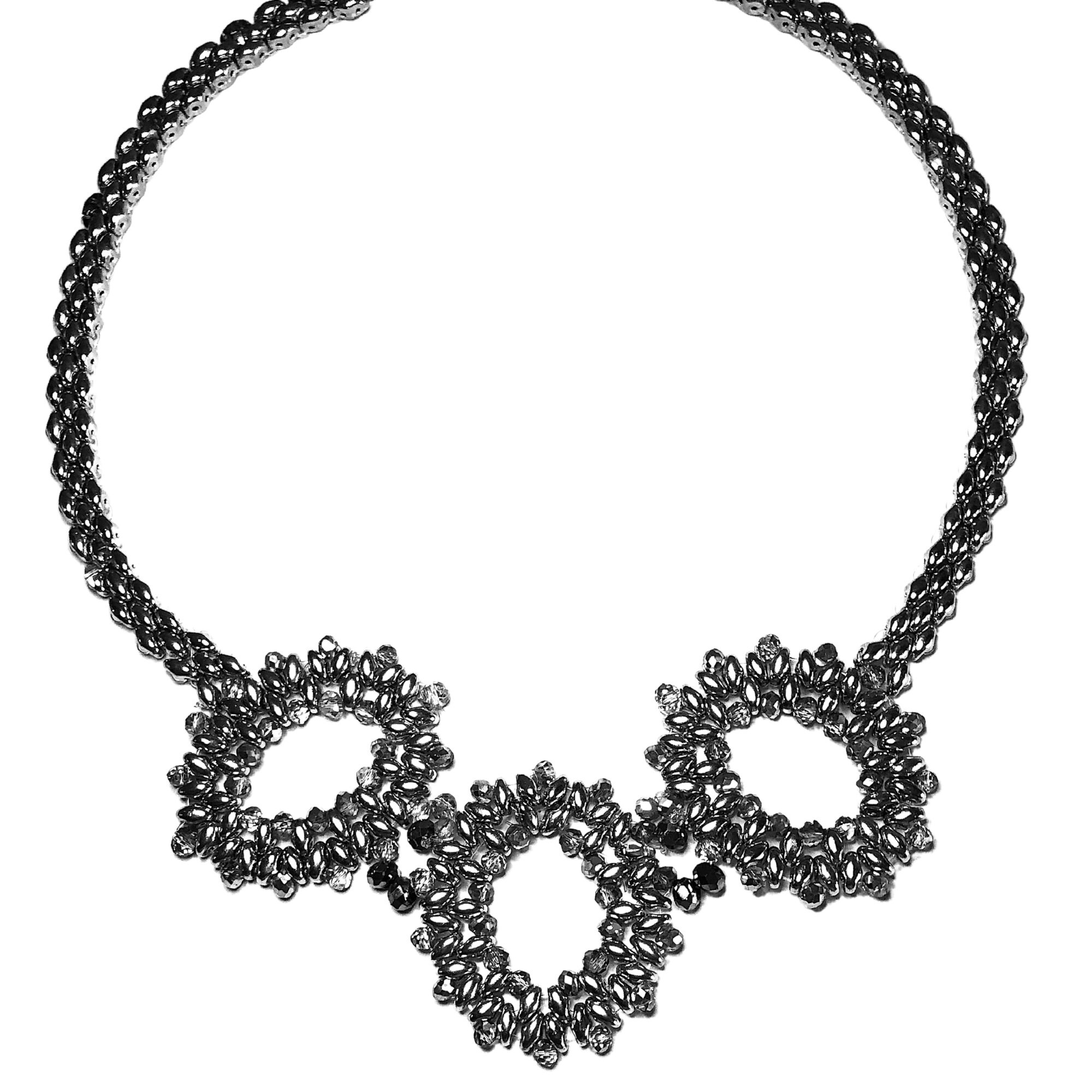 Necklace Tutorial/modello Silver in Superduo Beads and Etsy