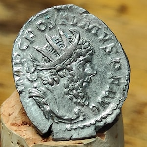 Postumo Argento Antoniniano, Moneta inverso antica moneta romana doppio denario