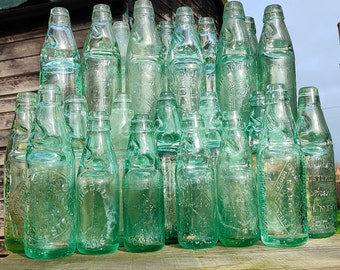 More CLEARANCE Codd Bottles - antique bottle with glass marble inside