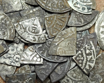Medieval Silver Coin UK / Henry III voided long cross cut quarter farthing