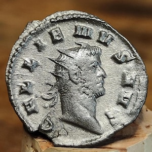 Pièce de monnaie romaine de l&#39;empereur Gallien AE3, Antoninien antique du IIIe siècle