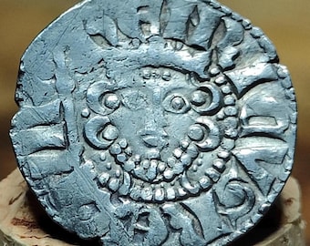 Henry III voided long cross penny class 5/ Medieval Silver Coin UK 1216-1272 AD