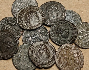 High grade Roman coins, 4th century ancient nummus