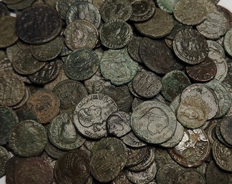 Roman coins, 4th century ancient Follis and Nummus