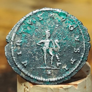 Pièce romaine de l&#39;empereur Gallien, revers Virtus, Antoninien antique du IIIe siècle