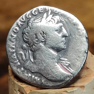 Trajan Silver Denarius with Victory reverse, Ancient roman coin