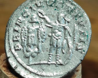 Baldrian II Silber Antoninianus, antiker römischer Doppeldenar.