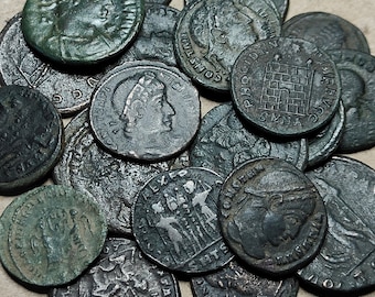 Echte Romeinse munten, 4e-eeuwse oude Nummus