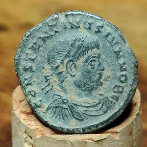 Constantine II coin with camp gate reverse, high grade ancient roman Nummus