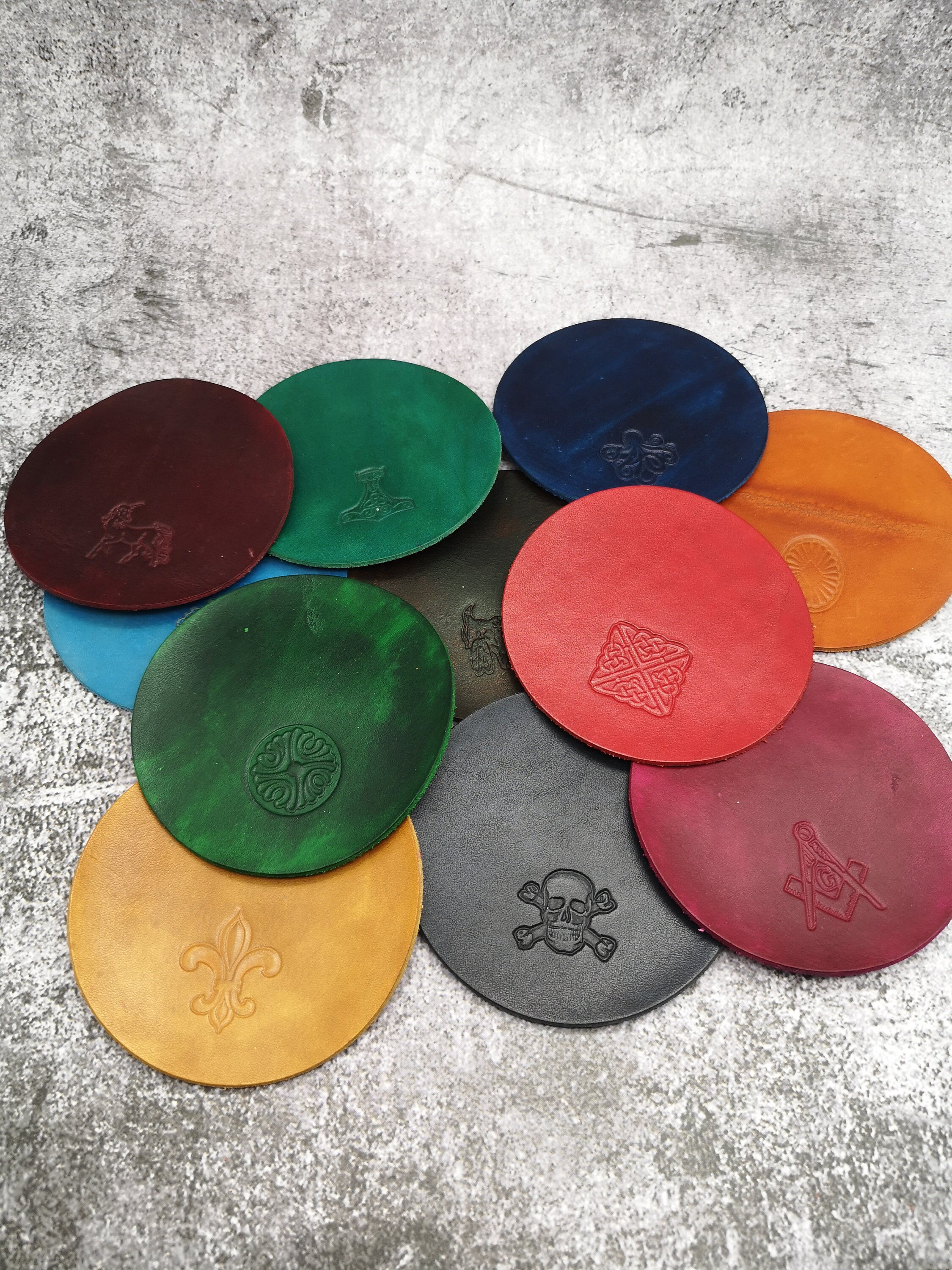 Coasters for Glasses Beverage Coasters Leather Coasters Etsy