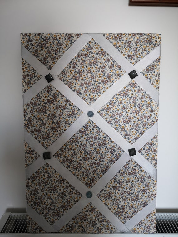 Liberty fabric padded notice board Etsy