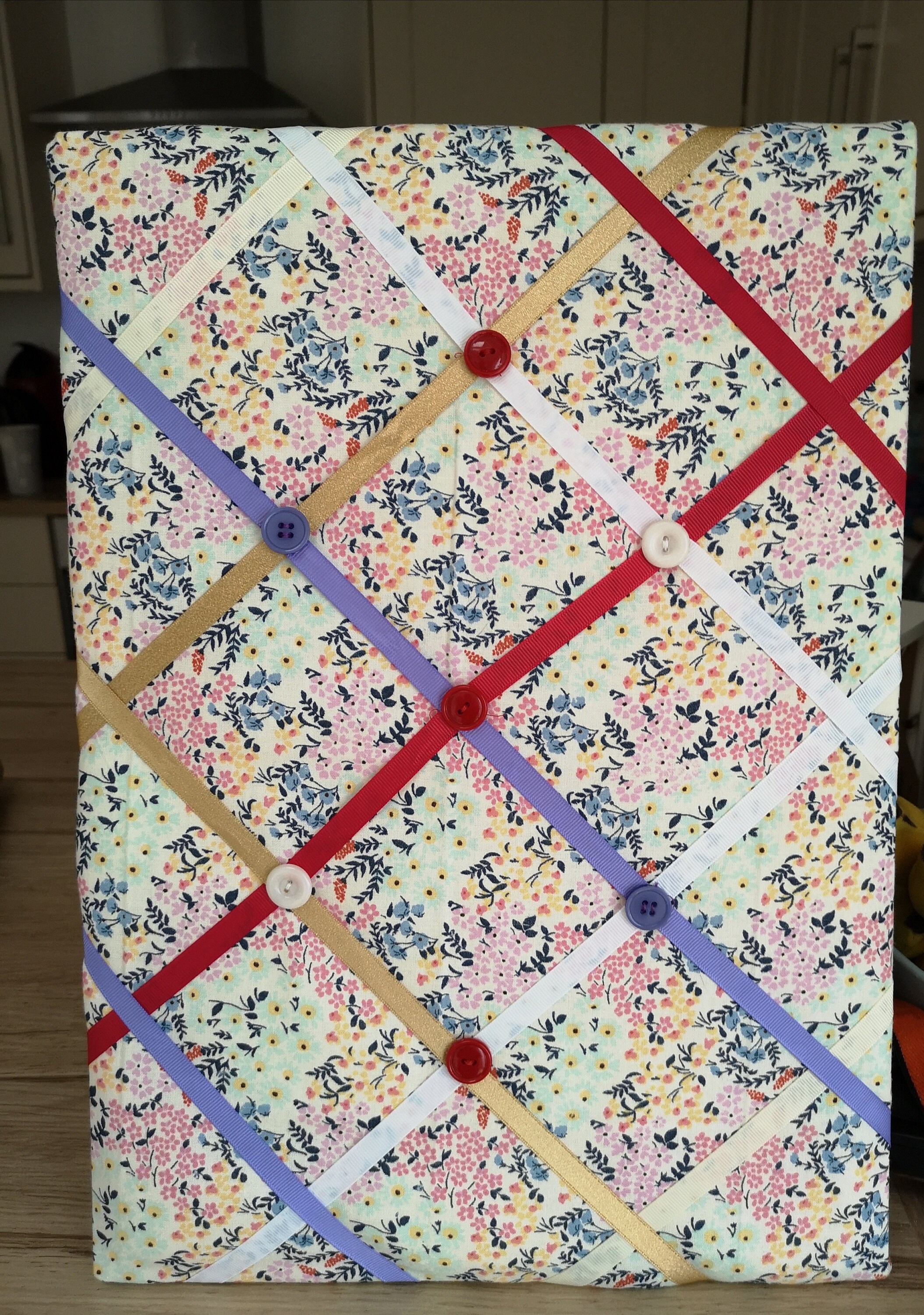 Padded notice board Etsy