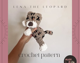Lena the Little Leopard Crochet Plushie Pattern | NO SEW! | Instant Download | PDF | Digital Download | Crochet Plushie
