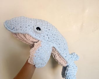 Humpback Whale Crochet Plushie READY-TO-SHIP  |Handmade Amigurumi Gift | Cute Stuffed Animal | Soft Crochet Toy