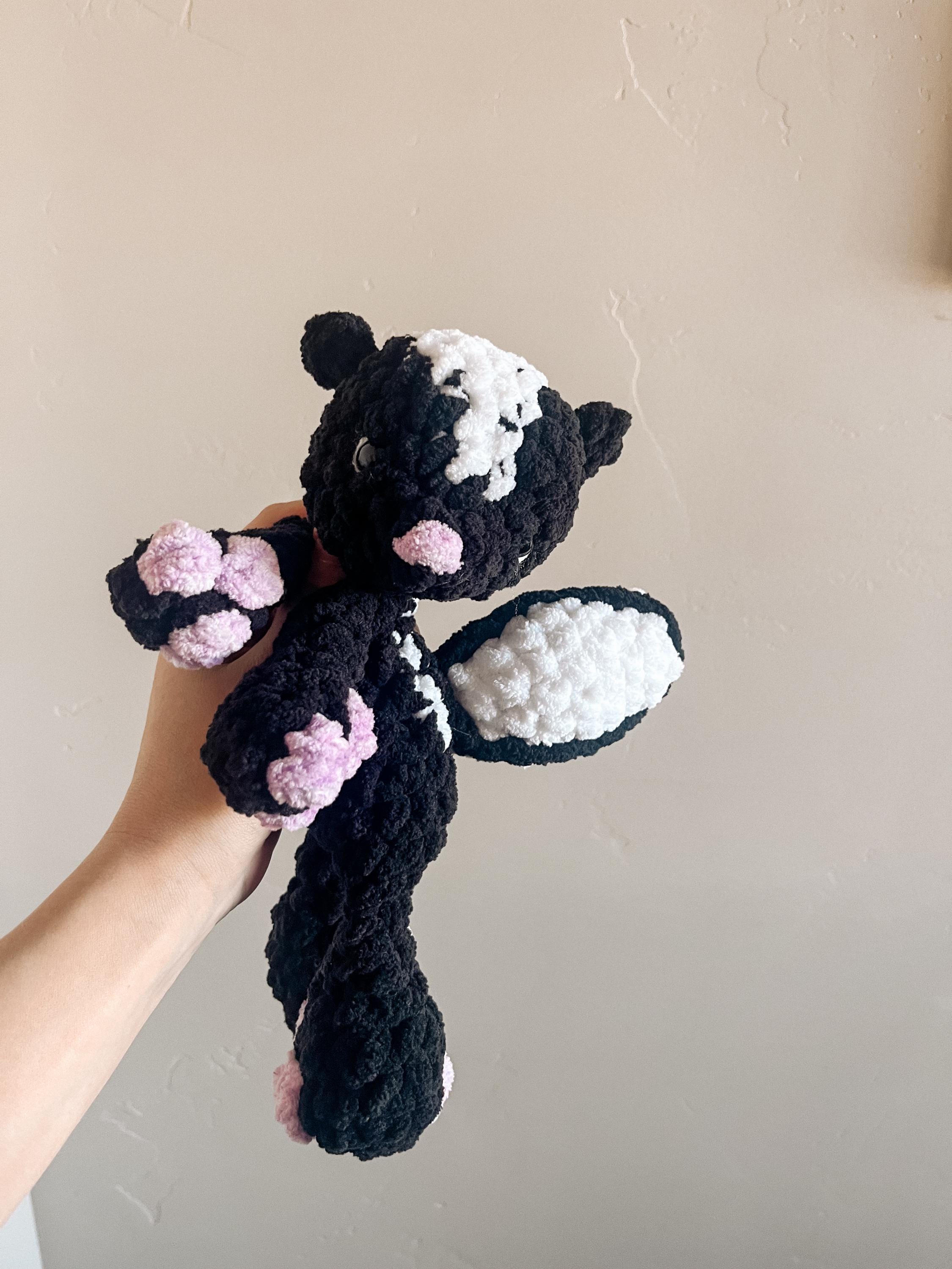 Skunk Crochet Plushie READY-TO-SHIP  |Handmade Amigurumi Gift | Cute Stuffed Animal | Soft Crochet Toy
