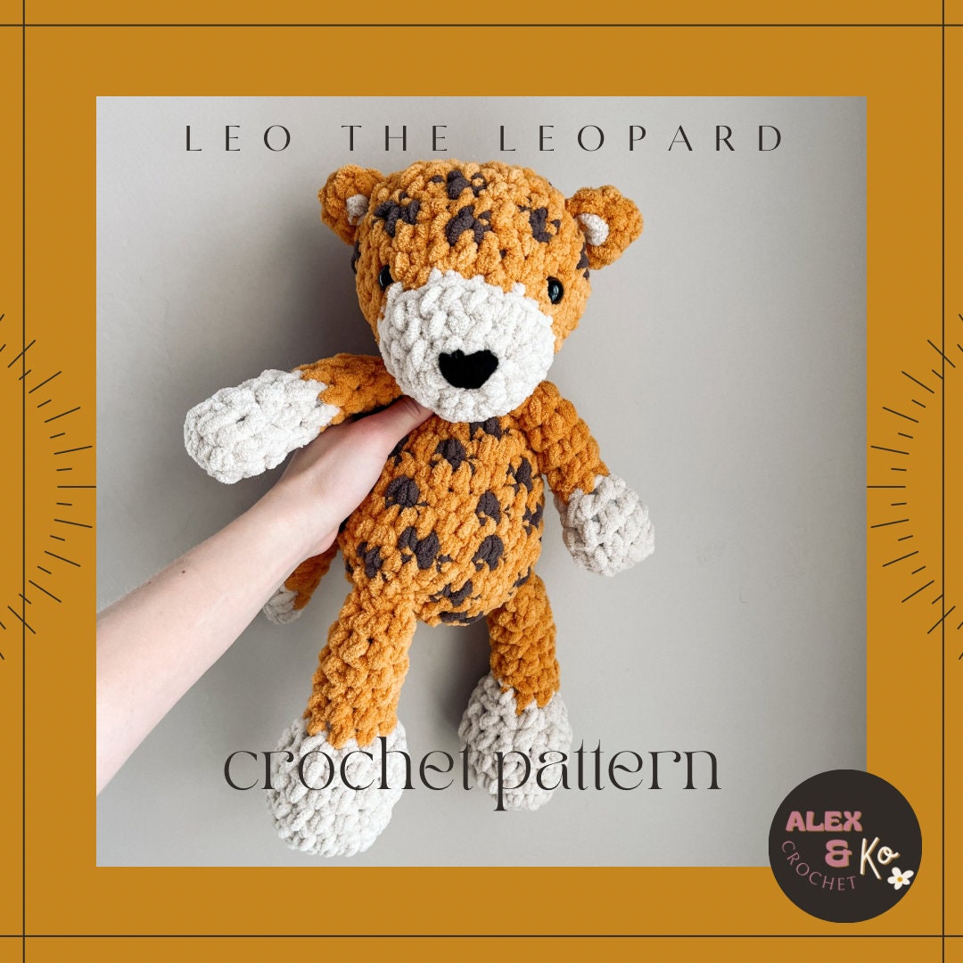 35 Endangered Animal Crochet: Leopard Crochet Patterns 18 Leo the Leopard Crochet Plushie Pattern: Low Sew
