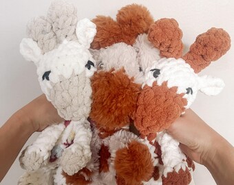 Giraffe Crochet Plushie READY-TO-SHIP  |Handmade Amigurumi Gift | Cute Stuffed Animal | Soft Crochet Toy