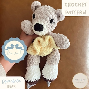 Haakpatroon schaatserbeer: Twizzle Low Sew amigurumi (digitale pdf-download)