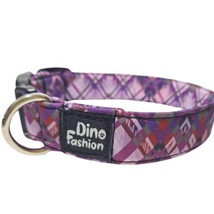 Padded Purple Dog Collar: Softshell Quick Release Buckle