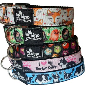 Cute Dog Collar, Width 25 mm, Small Medium Dog Collar, Collar Leash Set, Cartoon Dog Collar, Unique Dog Collar, Cute Pet Collar