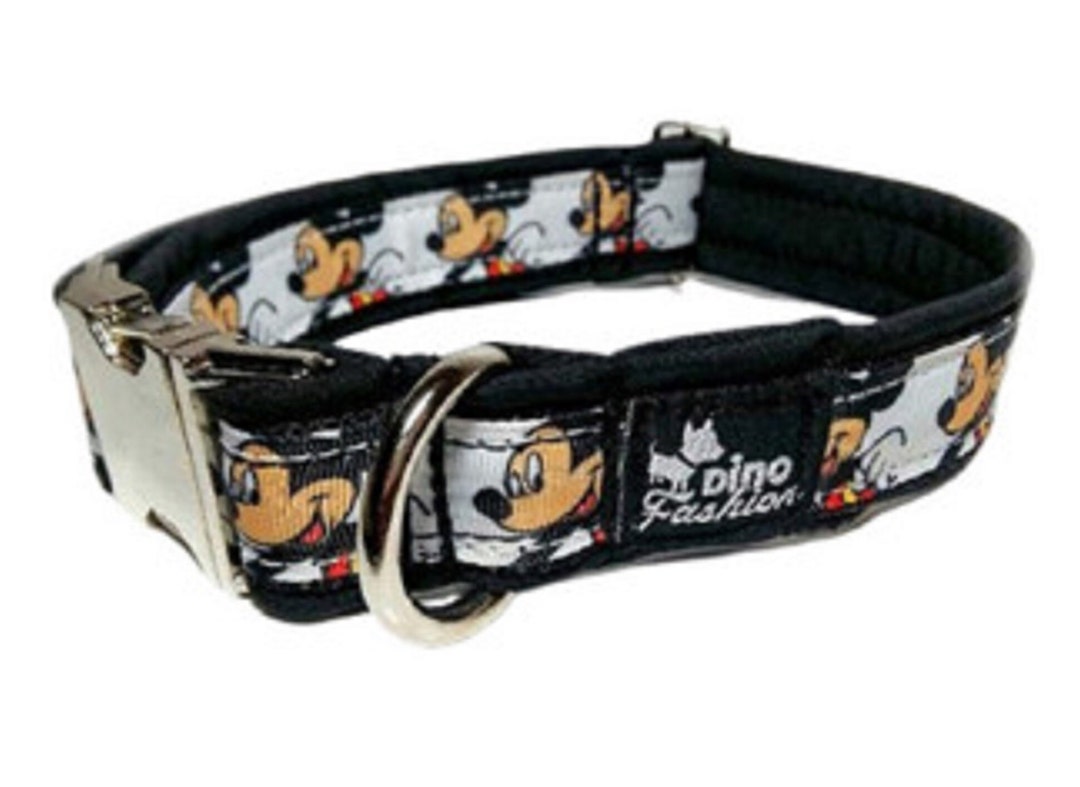 Dog Collar Mickey Mouse Dog Collar Padded With Softshell Etsy