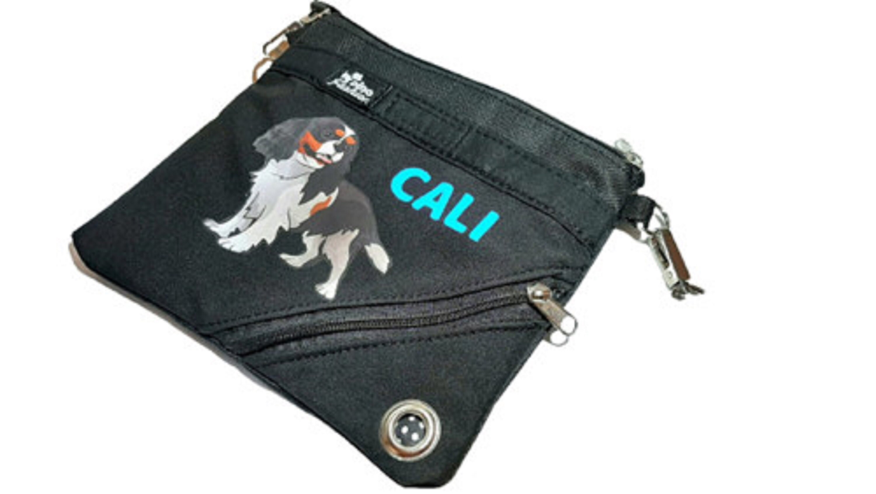 Personalized Dog Walking Bag, Crossbody Bag With 3 Pockets, 2 Zippers