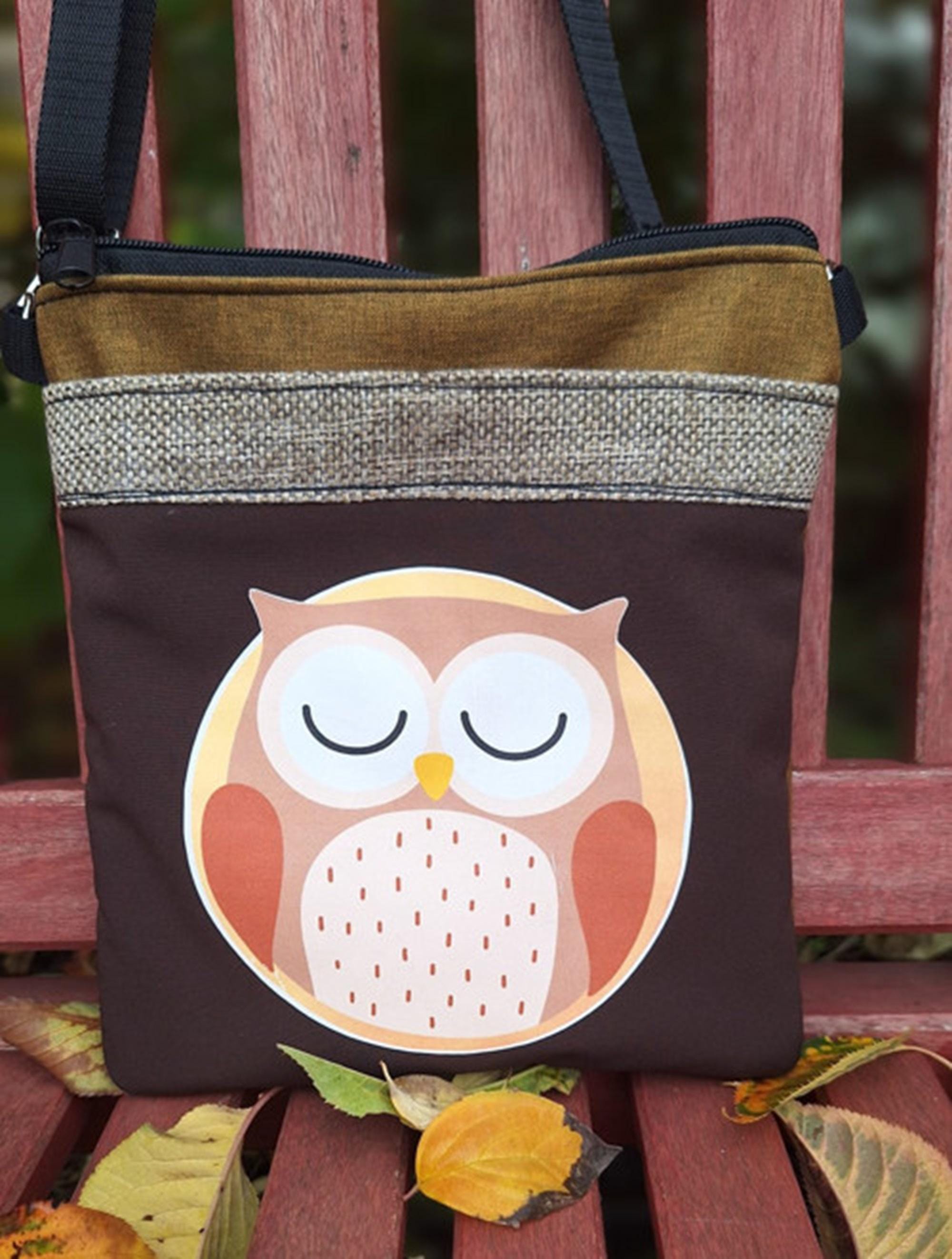 Kids Crossbody Bag &ndash; Handmade Owl Print Softshell Shoulder Purse for School, Travel & Ever