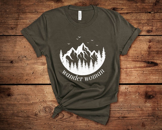 Wander Woman Unisex Tshirt Wanderlust Shirt Mountain Tshirt | Etsy