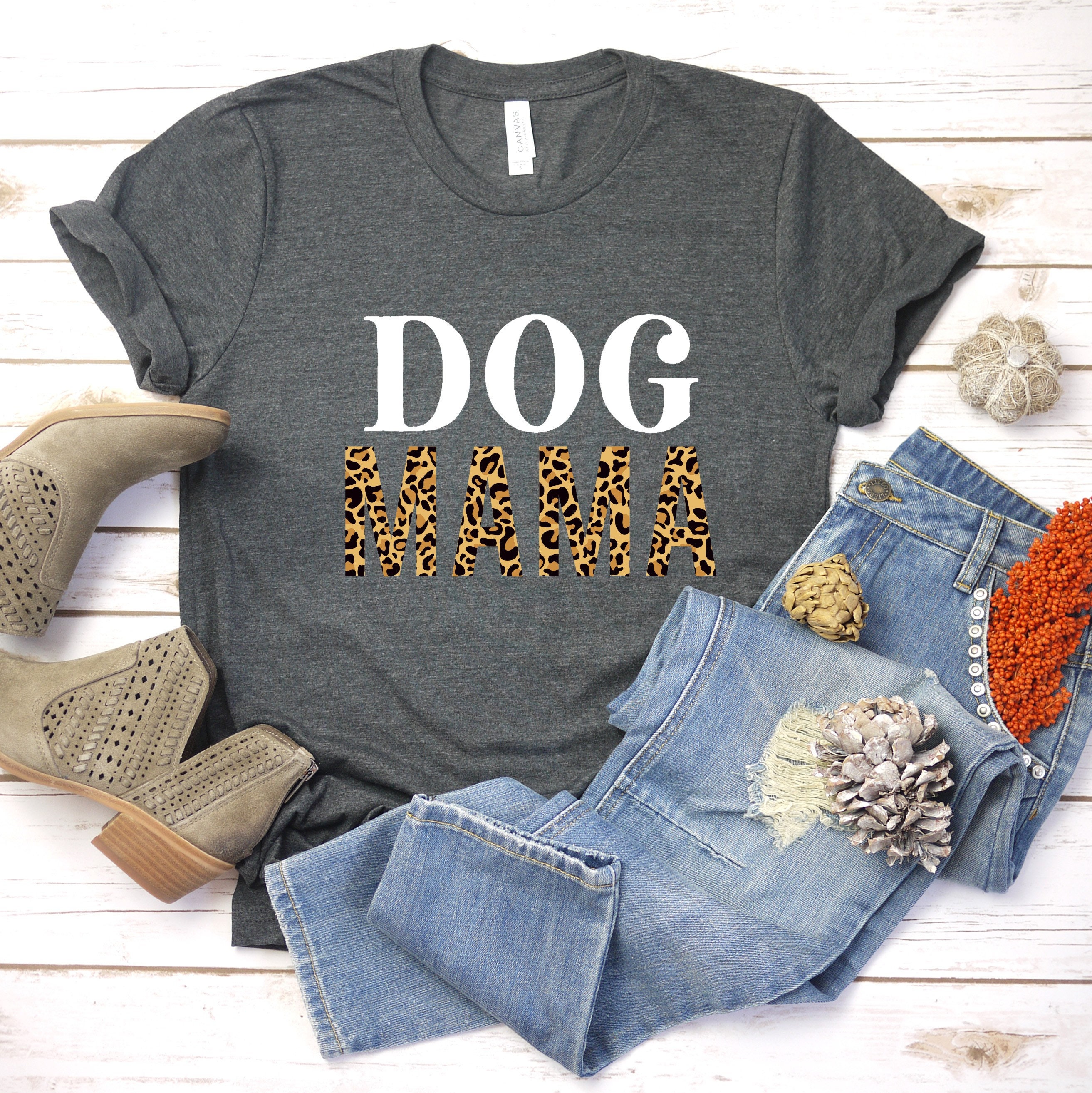 Dog Mama Unisex Tee Dog Mom Tshirt Cheetah Print Tee Etsy UK
